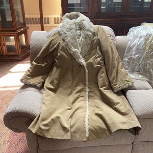 Light brown fur coat